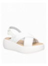 Sandalia Mujer G301 Pollini blanco