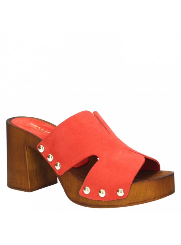 Sandalia Mujer G314 Pollini rojo