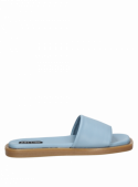 Sandalia azul casual de mujer con diseño único y cómodo, material sintético.