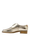 Pollini I215, zapato casual de cuero oro para mujer, versátil para diversas ocasiones.