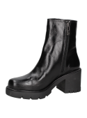 Botín negro de cuero para mujer, estilo casual y minimalista, con diseño moderno y líneas limpias que aportan sofisticación.