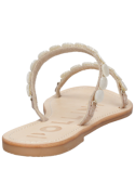 Sandalia de cuero blanco para mujer, punta abierta, perfecta para un look fresco de verano.