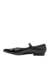 Calzado femenino de cuero negro, estilo Mary Jane con hebilla, ideal para eventos elegantes y largas jornadas laborales.