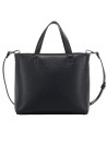 Bandolera negra minimalista, ideal para looks casual chic o formales.
