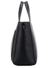 Elegante bandolera negra de mujer con bolsillo de cierre para seguridad.