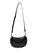 Accesorio negro con diseño moderno y audaz, práctico para salidas urbanas o eventos casuales.