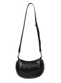 Bandolera negra versátil y chic, ideal para combinar con atuendos casuales o semi-formales.