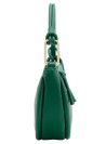 Cartera casual verde de PU texturizado, ideal para agregar color a atuendos informales.