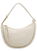 Cartera blanca sofisticada, adecuada para la oficina o eventos sociales, tamaño compacto.