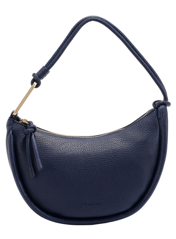 Bolso chic azul con toque moderno, adecuado para eventos informales y estilo elegante discreto.