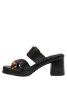 Diseño casual contemporáneo en cuero negro para distintas ocasiones.