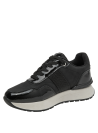 zapatilla casual de cuero negro con forro de microfibra agradable