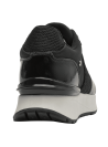 zapatilla de cuero negro para mujer con diseño minimalista y taco bajo