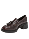 zapato burdeos mujer cuero casual, ideal para oficina
