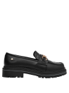 mocasín negro mujer cuero con taco bloque de 4.5 cm, adecuado para uso diario y eventos.