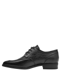 zapatos negros para mujer, con taco plano de 2.8 cm, cómodos para el uso diario.