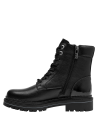 Botín negro para mujer, con taco bloque de 4.5 cm, perfecto para combinar con jeans o vestidos.
