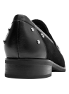 mocasín negro mujer calzado vanguardista con tacón de 2.8 cm perfecto para uso diario