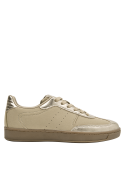 Zapatilla de mujer en color beige, material de cuero, ideal para actividades diarias con estilo chic.