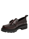 mocasín burdeos mujer casual cuero, ideal para actividades diarias y looks elegantes.