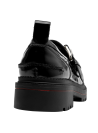 calzado negro para mujer, diseño vanguardista, taco bloque de 4.5 cm, perfecto para ocasiones diarias.