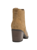 botín camel con punta puntiaguda para mujer, estilo casual, perfecto para salidas informales