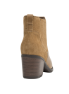 botín camel con punta puntiaguda para mujer, estilo casual, perfecto para salidas informales