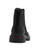 botín negro mujer Chelsea suela plana de 4.3 cm perfecto para comodidad diaria