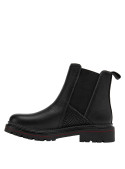 botín negro mujer Chelsea con diseño de punta puntiaguda ideal para looks elegantes