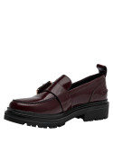 mocasines burdeos mujer charol cuero estilo contemporáneo para ocasiones formales