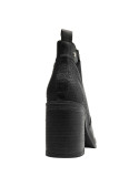 Calzado negro de mujer, estilo Chelsea, con tacón bloque de 9 cm para un look moderno.