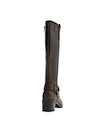Bota de cuero suave en tono moro, ideal para complementar vestidos midi o jeans.