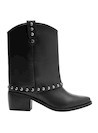 Bota casual de cuero negro para mujer, combina comodidad y estilo en cada paso.