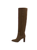 Bota de mujer en color café, taco bloque de 8 cm, ideal para un estilo chic y elegante.