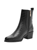 Botín de estilo casual para mujer, con punta cuadrada y elegante acabado.