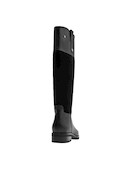 Bota negra de mujer con taco bloque, perfecta para combinar con vestidos o jeans.