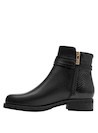 Botín negro de mujer, taco bloque de 3.5 cm, ideal para looks urbanos y cómodos.