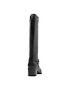 Bota de mujer en cuero negro, ideal para proyectar confianza y feminidad en cualquier ocasión.