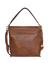 Correa extraíble del bolso Pollini en camel, ofreciendo versatilidad para diferentes ocasiones.