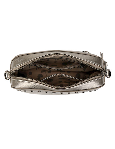 Bandolera de mujer en color acero, diseño casual y elegante, fabricada en PU, ideal para uso diario.