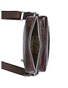 Bandolera de mujer en color café, estilo casual, material PU graneado, ideal para uso diario.