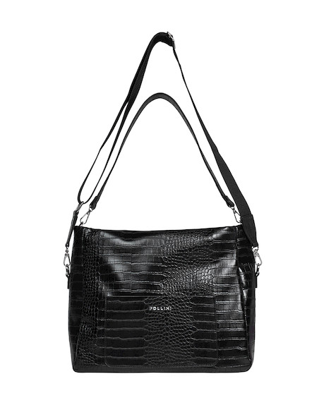 Bolso de mujer en color negro, diseño práctico con múltiples bolsillos, ideal para llevar en la universidad.