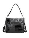 Bolso tote negro de Pollini, combinación de moda y practicidad para el día a día de la mujer activa.