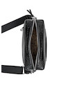 Bandolera negra de mujer en PU graneado, ideal para actividades casuales y uso diario.