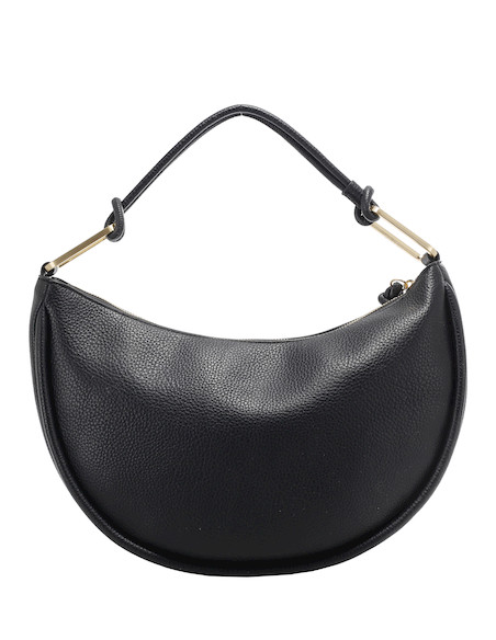 Cartera elegante en PU negro, con doble correa fija, ideal para un look sofisticado.