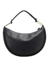 Cartera elegante en PU negro, con doble correa fija, ideal para un look sofisticado.
