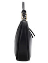 Bolso de mujer en negro, con diseño contemporáneo y cierre metálico, práctico para llevar esenciales.