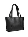 Bolso tote negro de PU graneado, elegante y versátil, adecuado para cualquier ocasión casual.