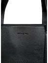 Bolso tote negro de mujer, estilo casual, material PU graneado, ideal para uso diario y académico.