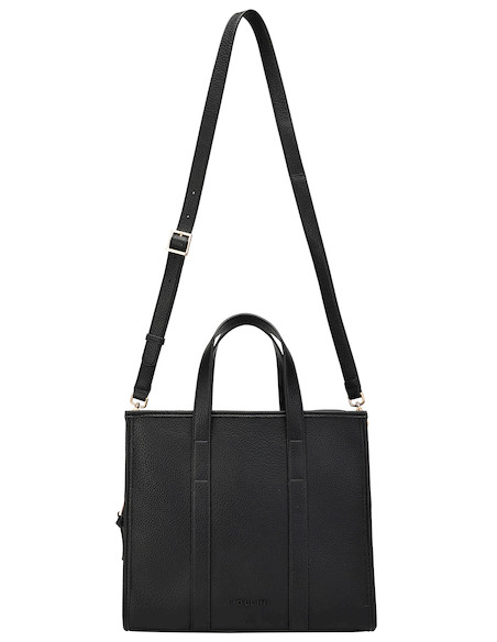 Dimensiones del bolso Pollini negro, práctico y espacioso para llevar tus esenciales diarias con estilo.